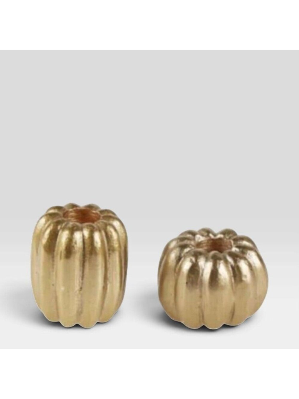Gold Pumpkin Metal Taper Candle Holders - Bed Bath & Beyond New in Box